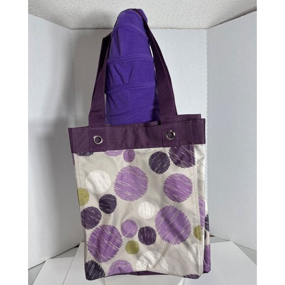 Thirty-One Handbags - Thirty-One Essential Storage Tote Purple Sketchy Dot Design